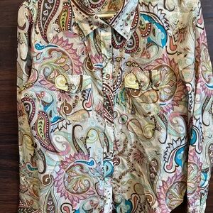 Vintage Paisley women’s silk shirt